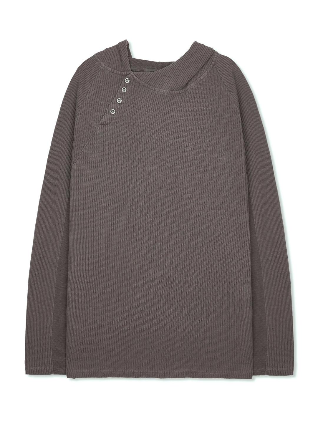 CORE:11 BUTTON HOODIE (BROWN)