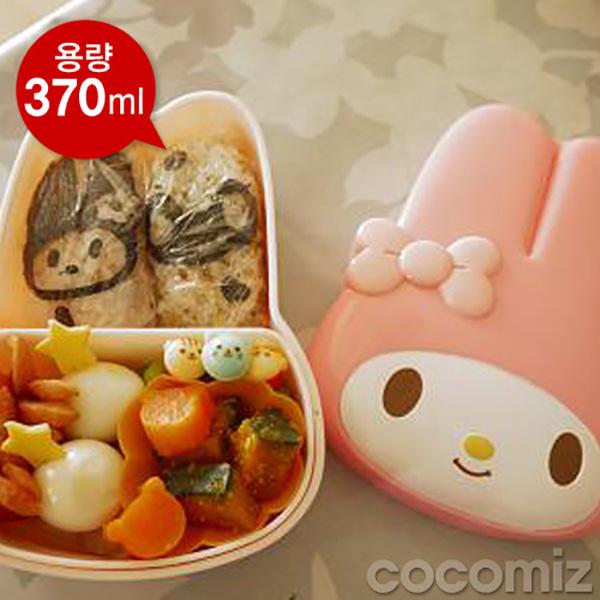 (일본)마이멜로디 얼굴 밴드도시락(370ml_연핑크)  런치박스 소풍 피크닉 나들이