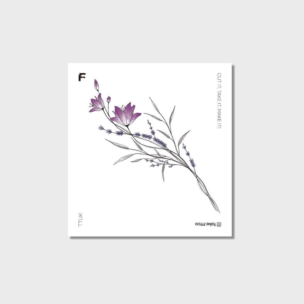 퍼플 클락 타투 스티커