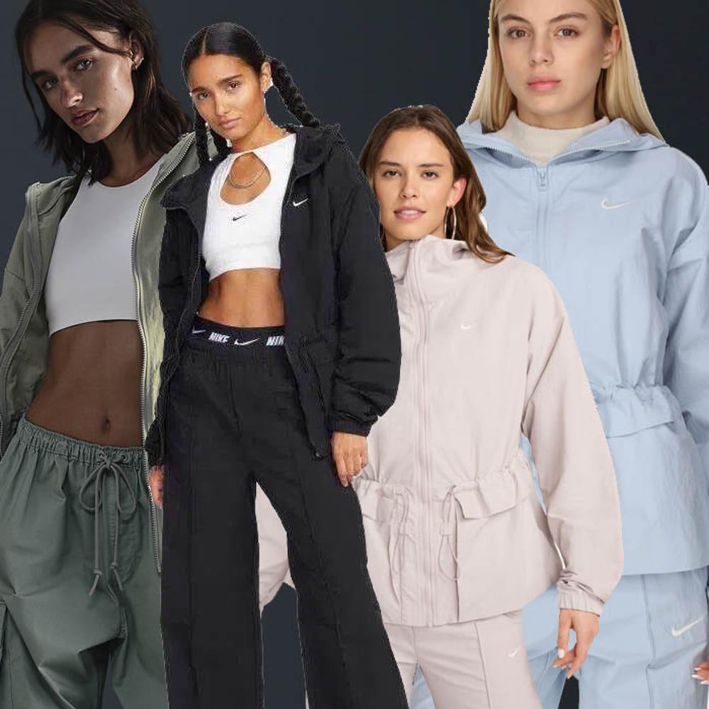 [해외] 나이키 여성 우븐 방수 등산 상의 바람막이 오버사이즈 레인 자켓 FN3670