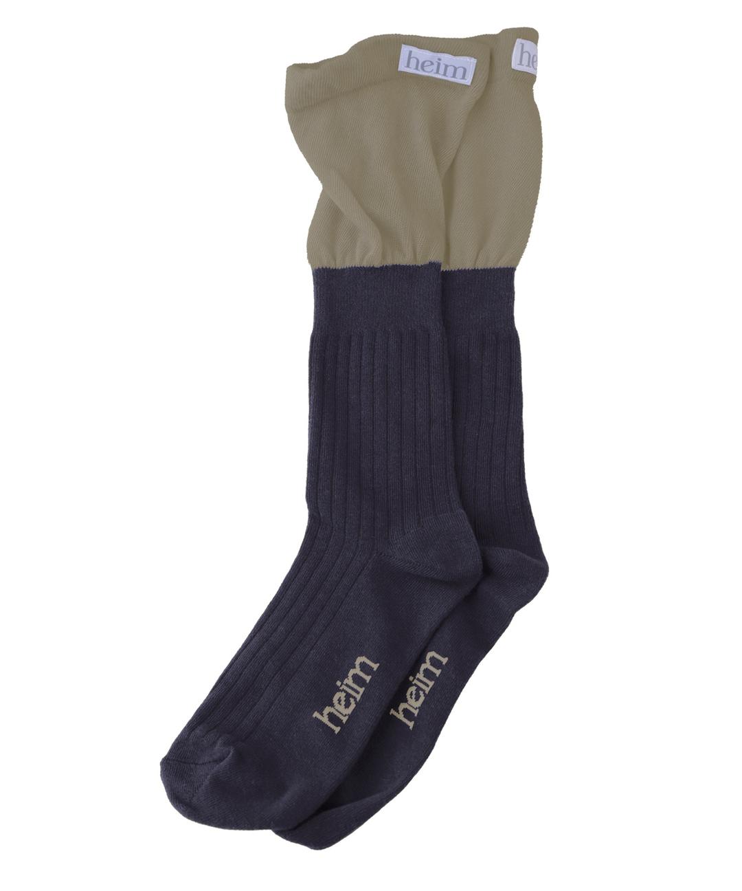 레이어드 투 톤 삭스 (차콜)