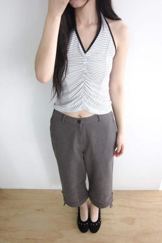 sunstripe halter sleeveless (2color)