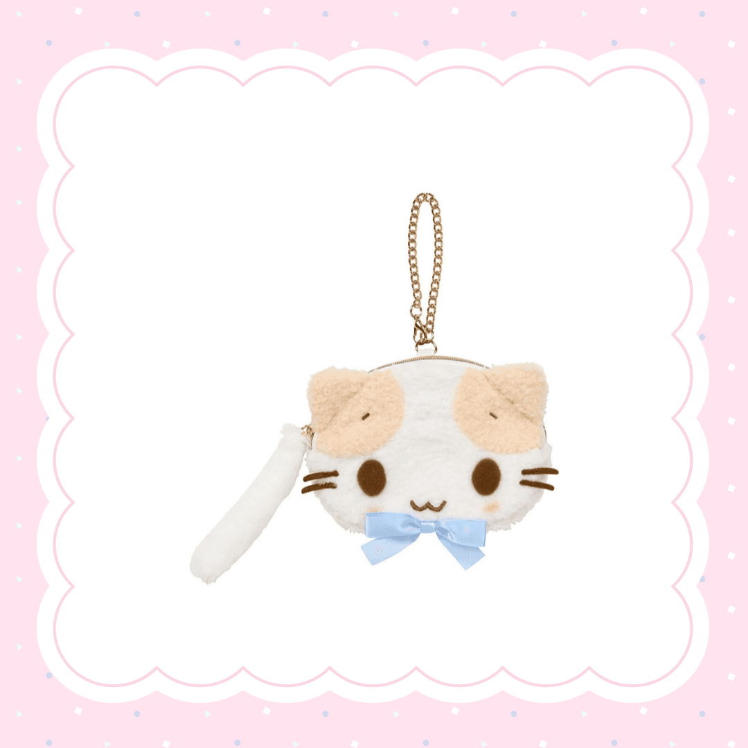 [산리오] 고양이 디자인 시리즈 마스코트 마슈마로 페이스 파우치 동전지갑