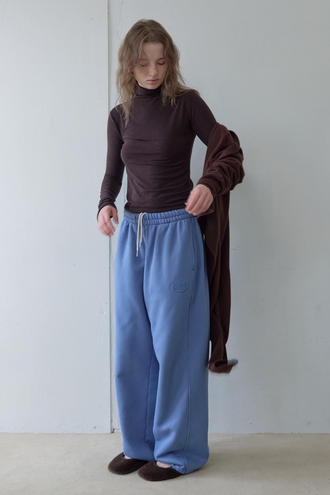 EASY WIDE SWEAT PANTS, BLUE