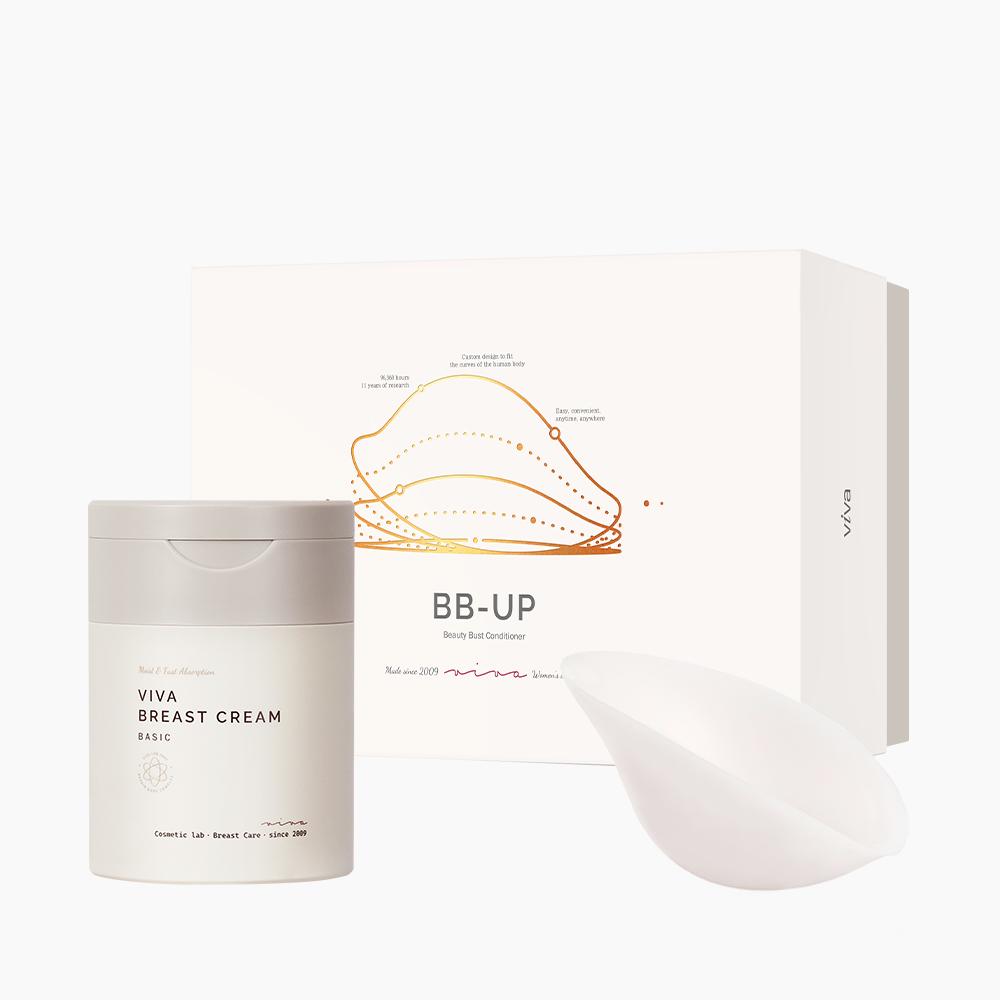 [스타터듀오]비바 가슴크림 일반용 100ml+가슴마사지기 비비업 M/L
