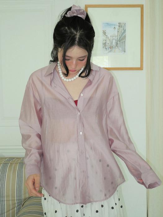 [스크런치 SET] 텐셀 글로우 시어셔츠_Lavender Purple