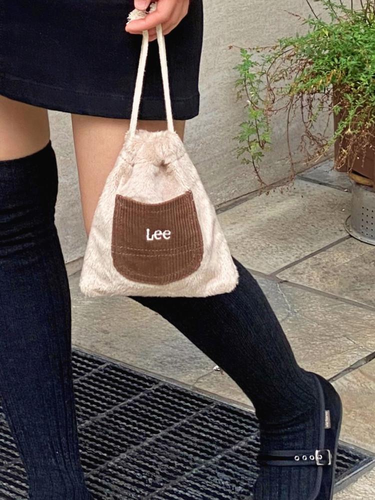 [Lee] 에코 퍼 포켓 드로스트링백 복조리 복주머니 미니, pocket bag mini