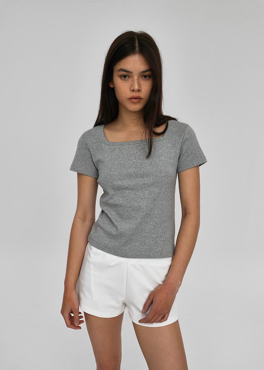 [B-BASIC] 스탠다드 스퀘어넥 반팔티