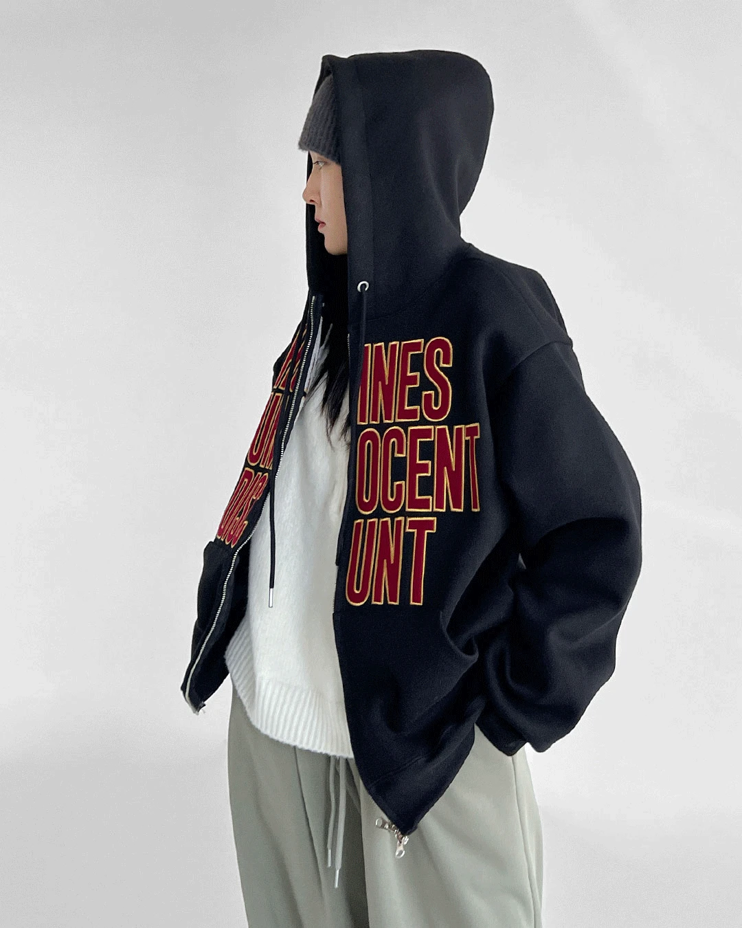 디스컨트후드집업