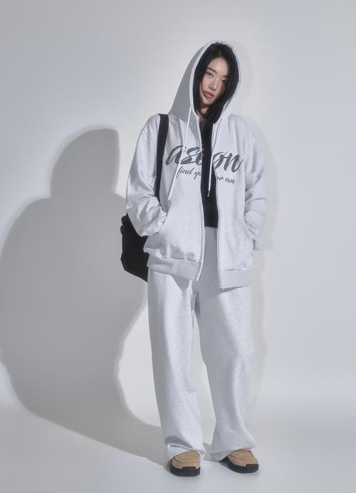 LOOSE TRAINING PANTS / WHITE MELANGE
