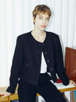 Tweed Crop Jacket - 2color