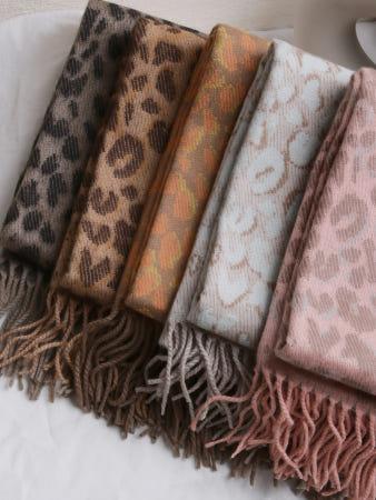 이런 상품 어때요? [무배] 국내제작 호피 레오퍼드 캐시미어터치 자가드 투톤 양면 숄 머플러 목도리선물