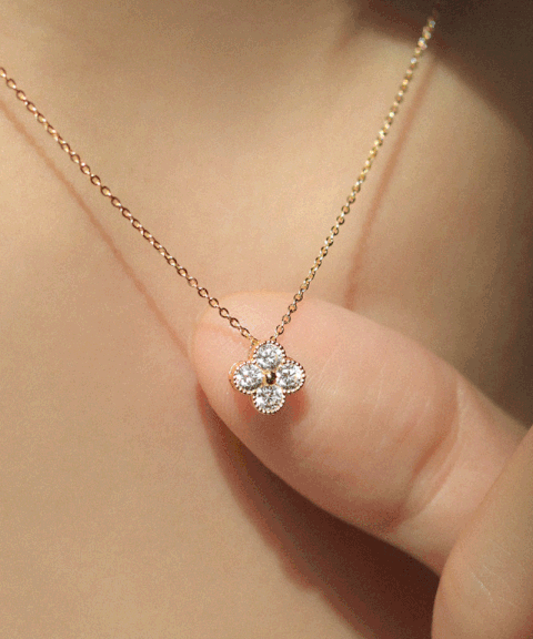 [14k] 베니르 클로버 목걸이