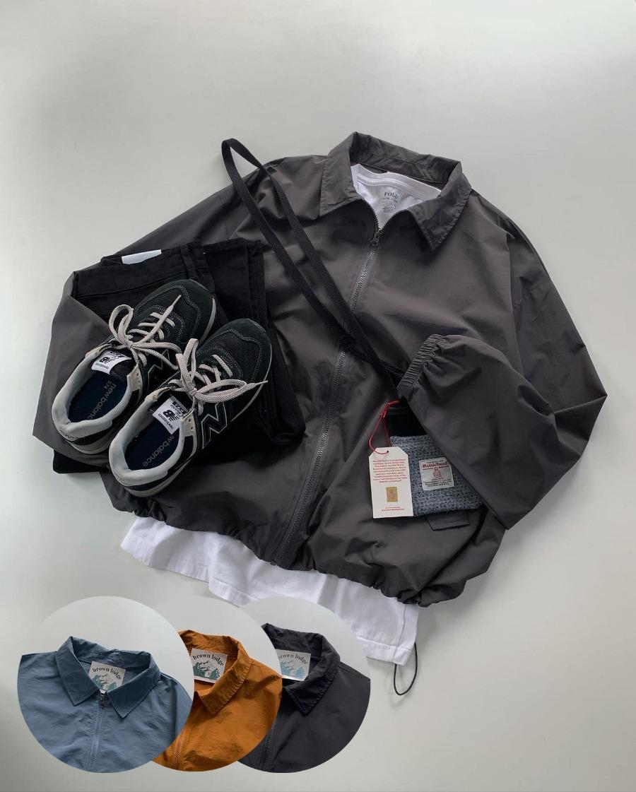 | NEW | collar nylon zip-up