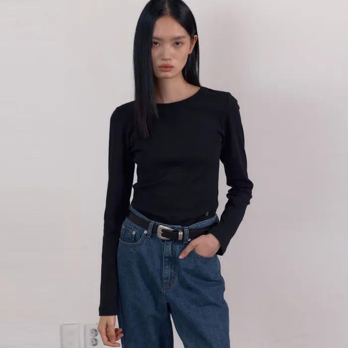 [7차] Symbol Slim Long Sleeve T-Shirts (Black)