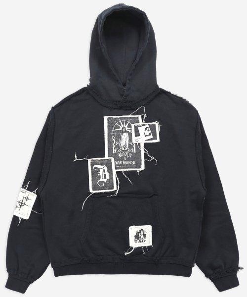 그라임 후드 스웻셔츠 - 블랙