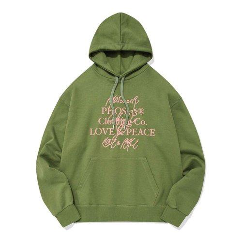 Love&Peace Campaign Hoodie/Pea Green