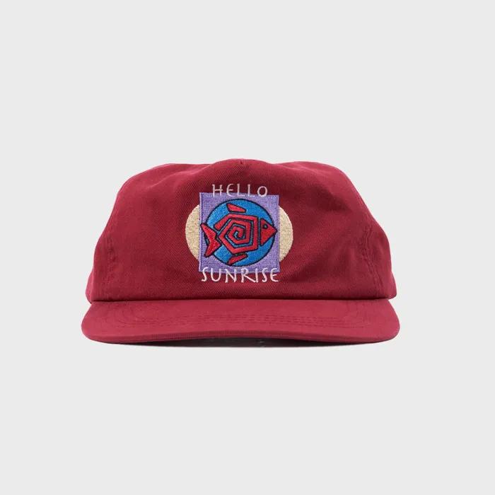 Fish Logo Relaxed Fit 5Panel Cap_Red