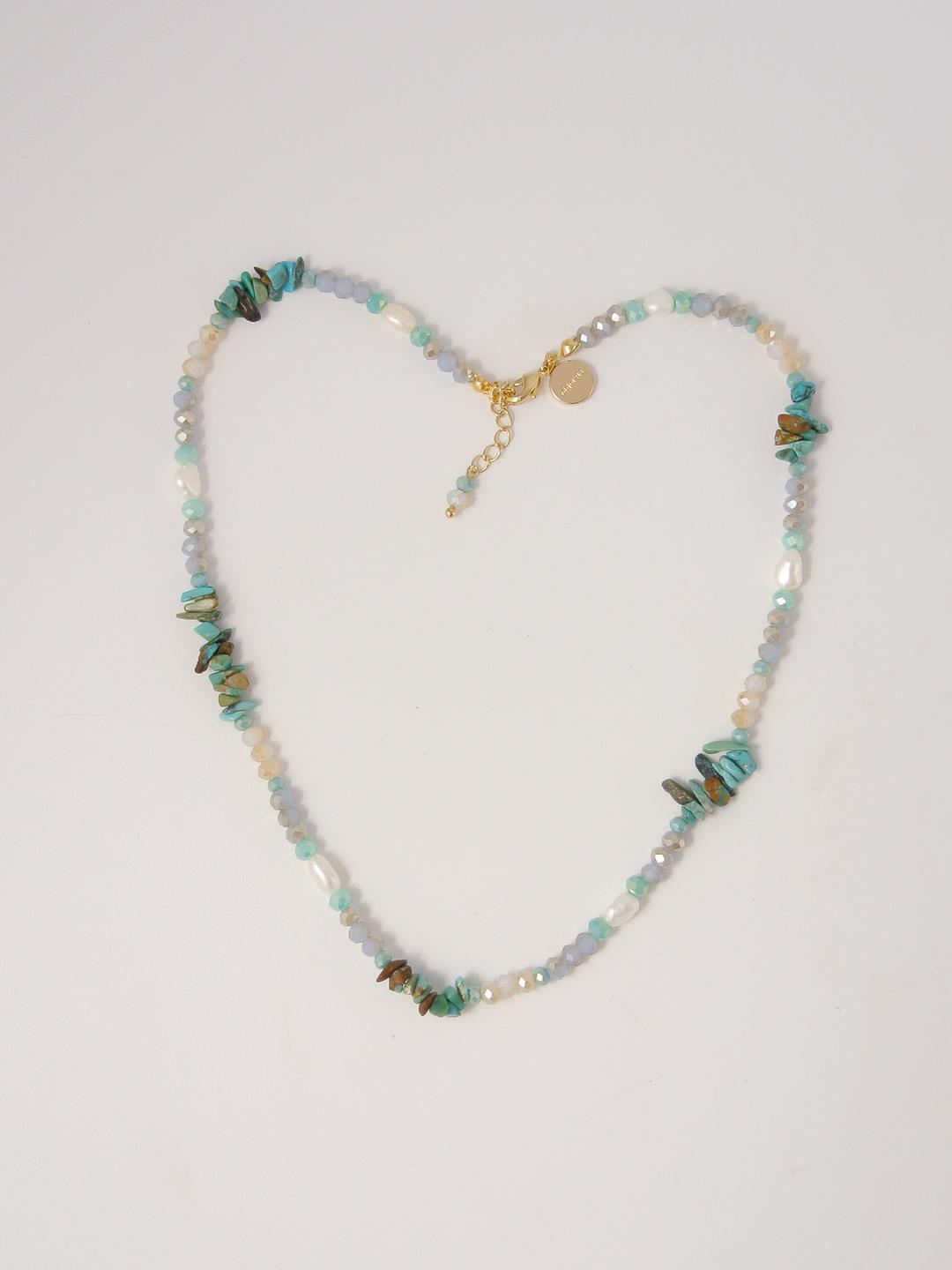 Zigzag Turquoise Natural Stone Necklace