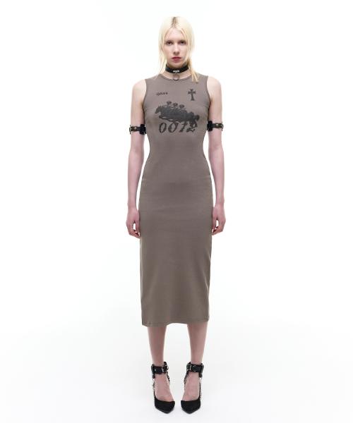 Op. 07 G-0012 MAXI DRESS BEIGE