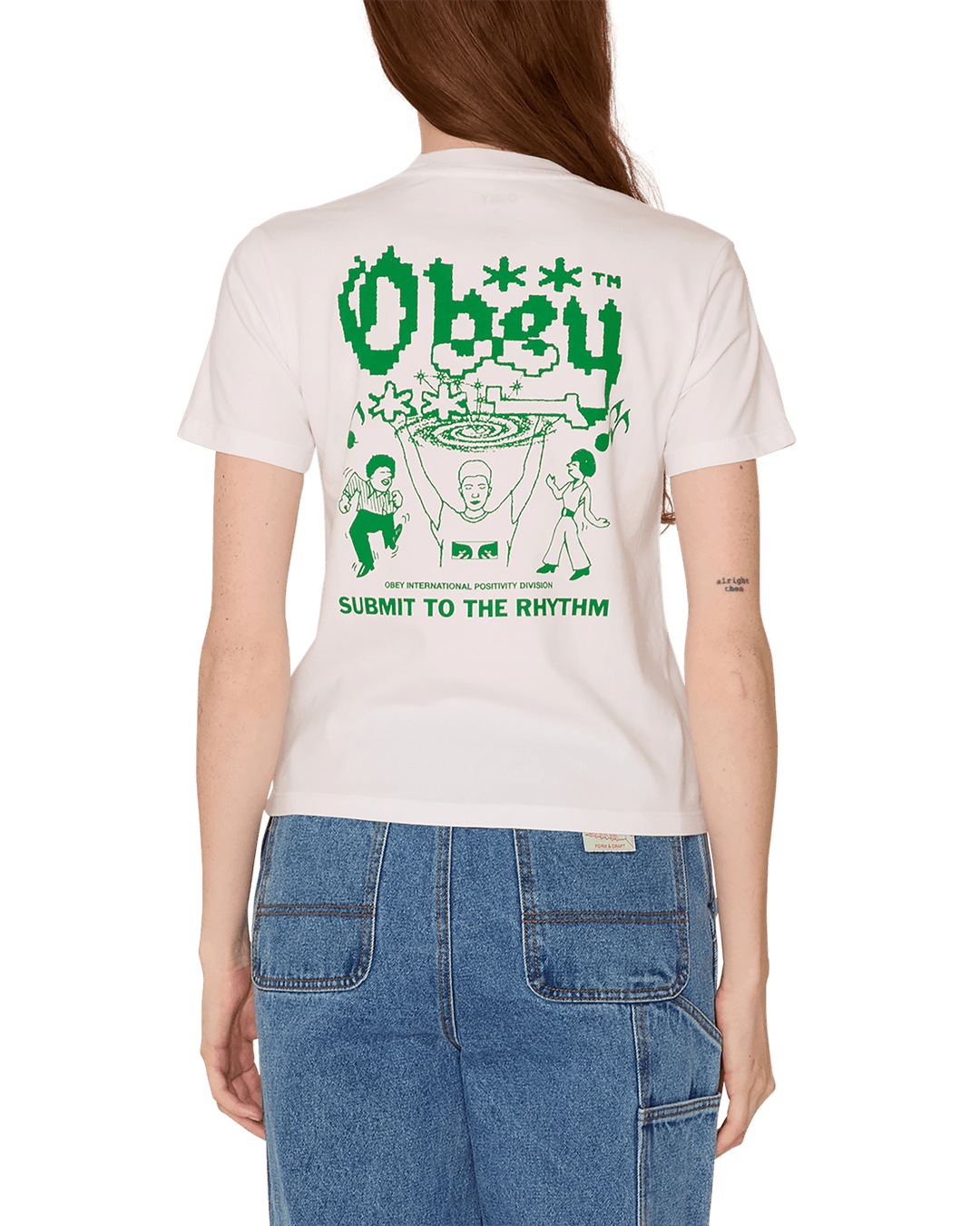 SUBMIT TO THE RHYTHM KAYLIN T-SHIRT - WHITE / XS