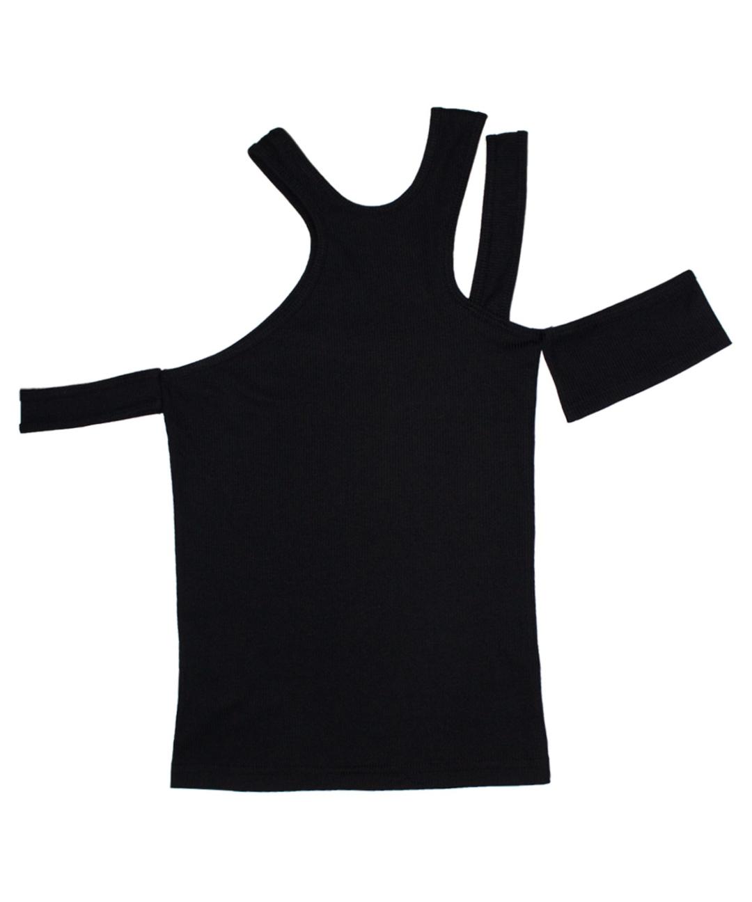 Unbalance Ring Hole Sleeveless_Black
