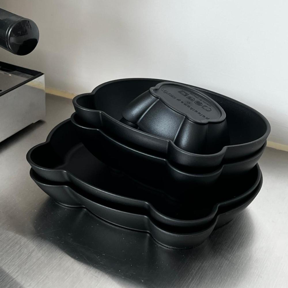 (블랙세트)미니보울1P+빅보울1P+플레이트1P-허니베어시리즈 [폴라앳홈X시리츠]