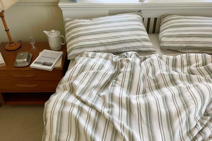 위켄드 스트라이프 이불커버 (SS/Q/K)