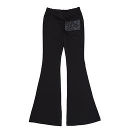 Embroidered Set Pants - Black