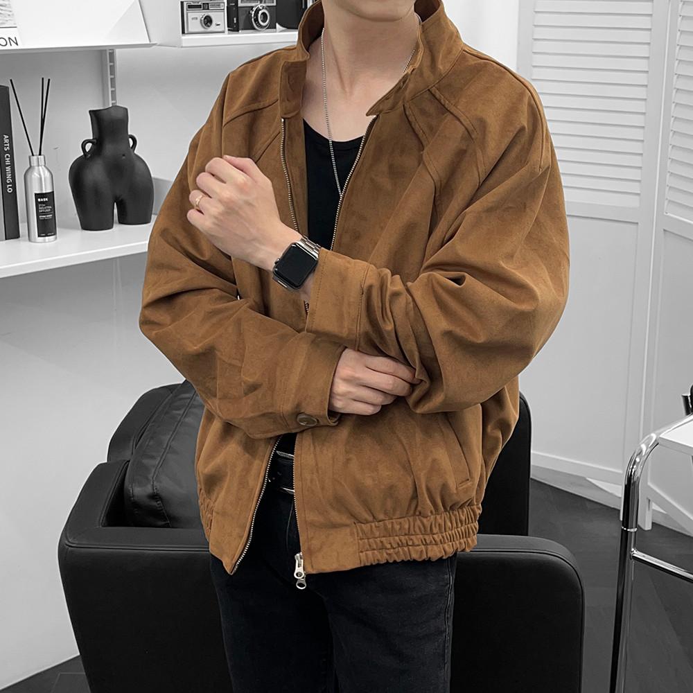 미니멀 무드 스웨이드 해링턴 자켓 3Color
