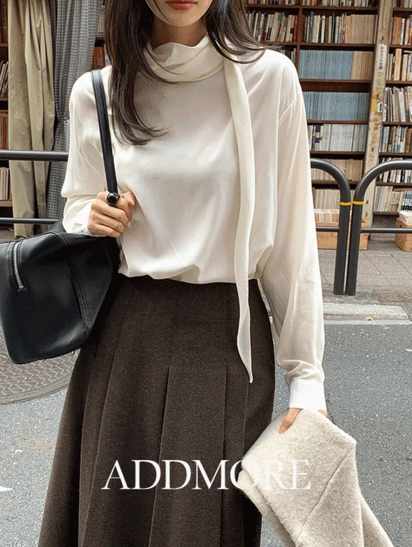 [☃️하객룩/데이트룩][에드모어] mbs518 바네 타이 블라우스