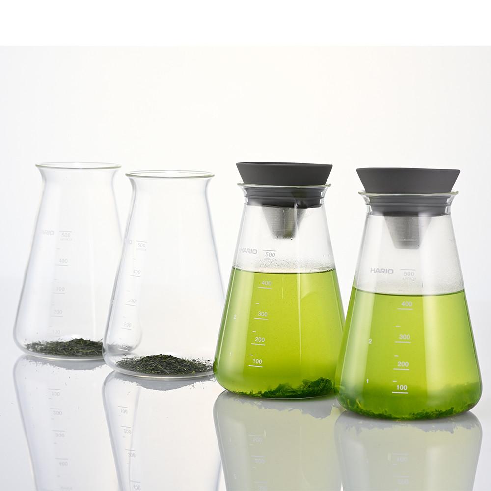 하리오 HARIO 코니컬 티피쳐 500ml x 일본 프리미엄 녹차 야마시나 큐슈센차 leaf 40g 세트 : 여가생활 YOUGA