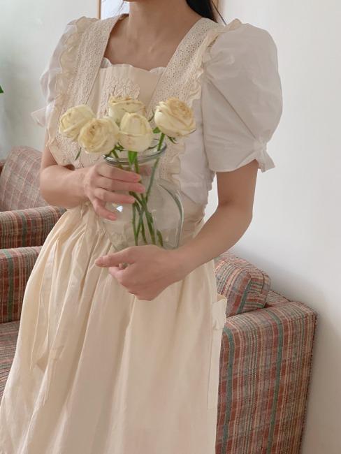 [완제] vanilla punching frill apron