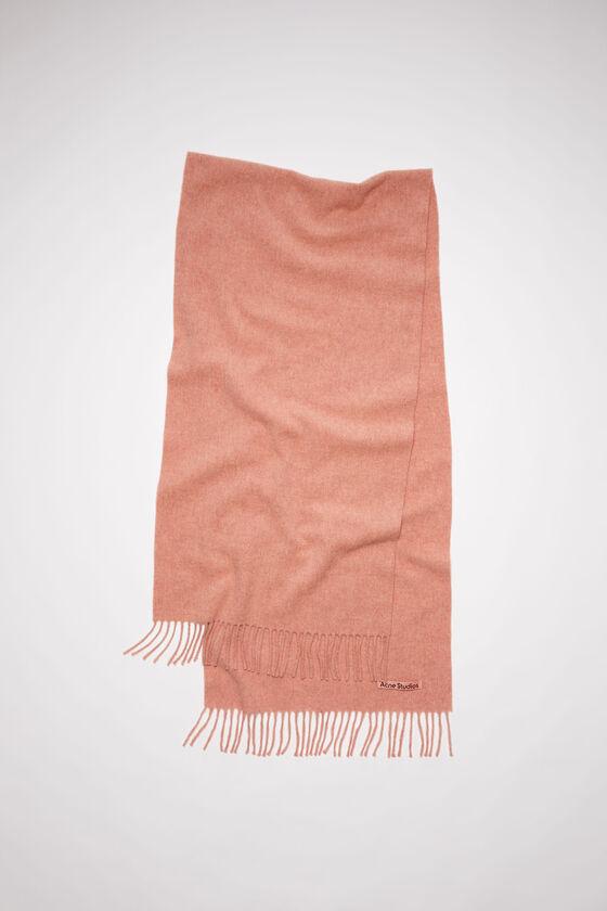 울 프린지 스카프 - 내로우 - 로즈 멜란지