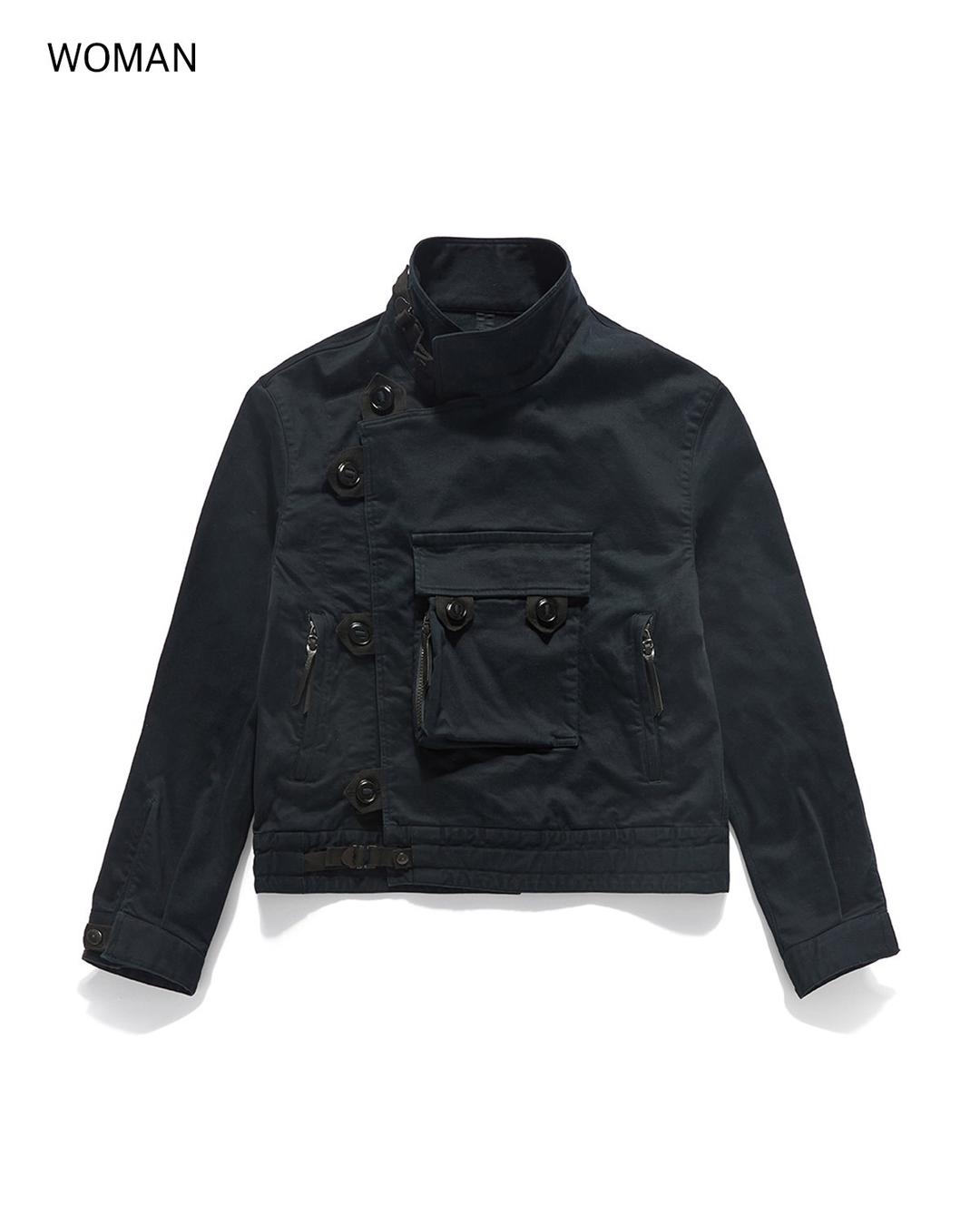 (WOMAN) MOTORCYCLE JACKET / D.NAVY MOLESKIN