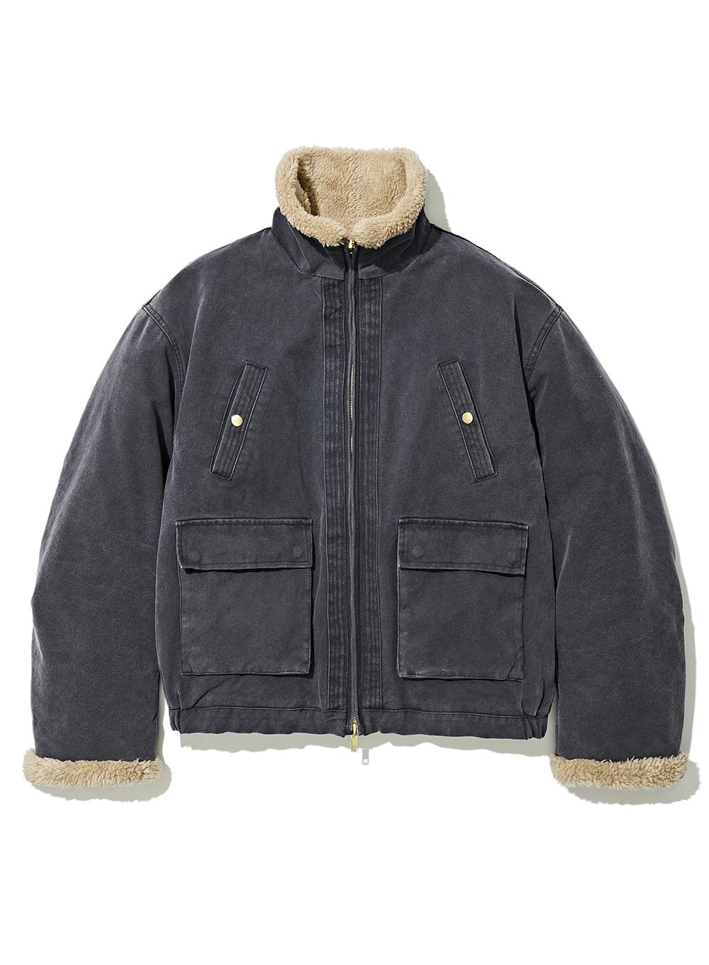 VTG Washed Boa Fleece Mouton Jacket