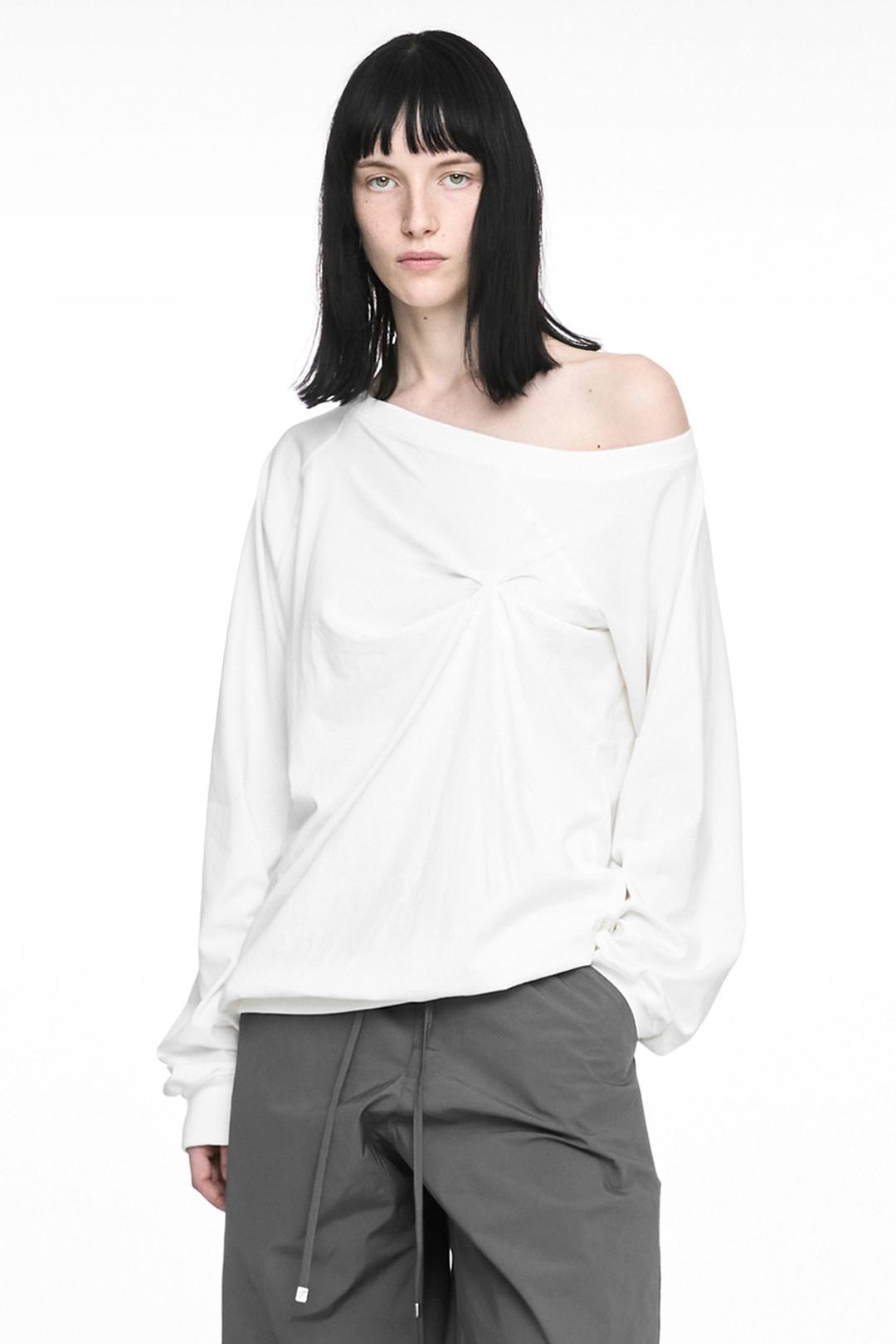 PINCHED LONG SLEEVE IVORY