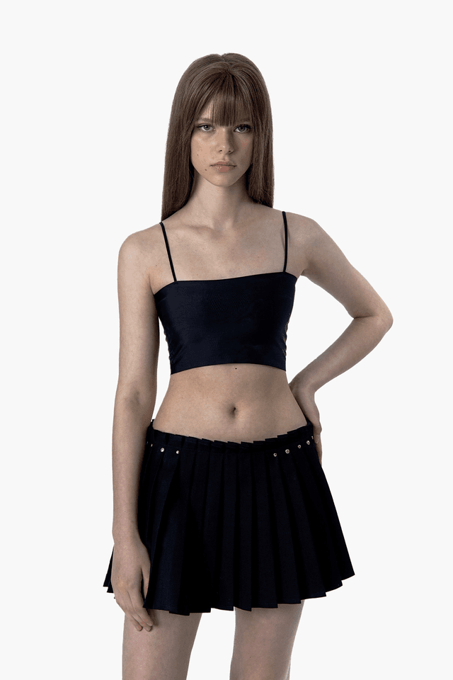 POINT EYELET PLEATED SKIRT (예약발송 10월 13일)