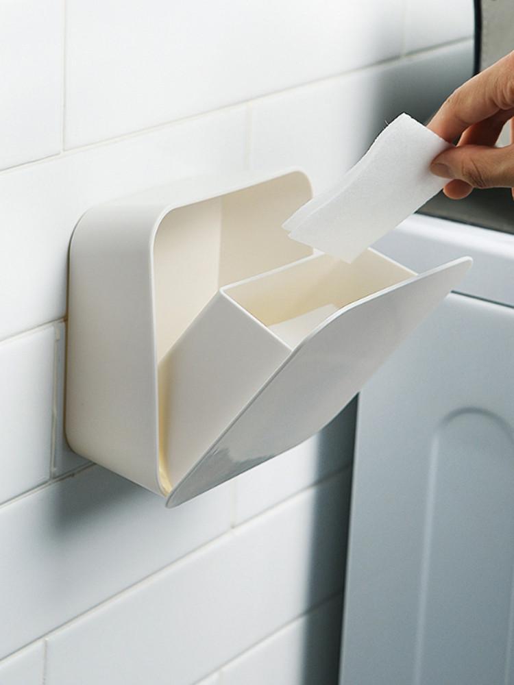 화이트 소품 보관함 벽부착형 욕실 정리함