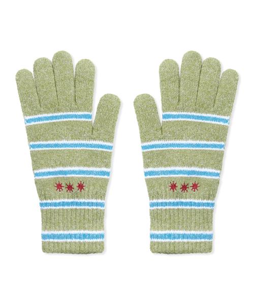 GAC023 썬 스트라이프 니트 장갑 (SAGE GREEN)