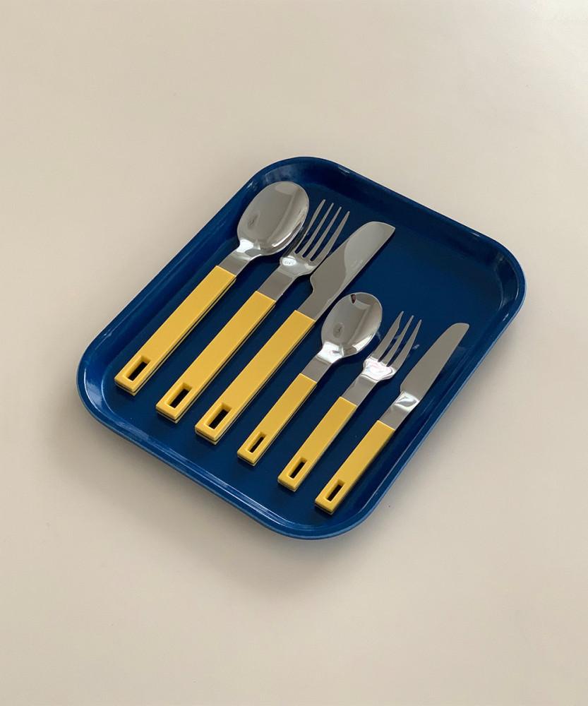 [멜로즈] 블럭 커트러리 - 옐로우