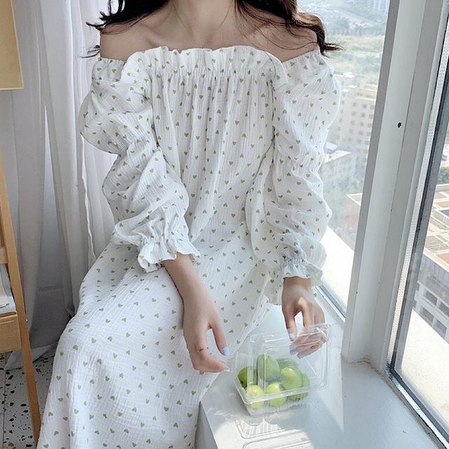 오프하트 원피스잠옷 공주 파자마 임부복 홈웨어 실내복원피스