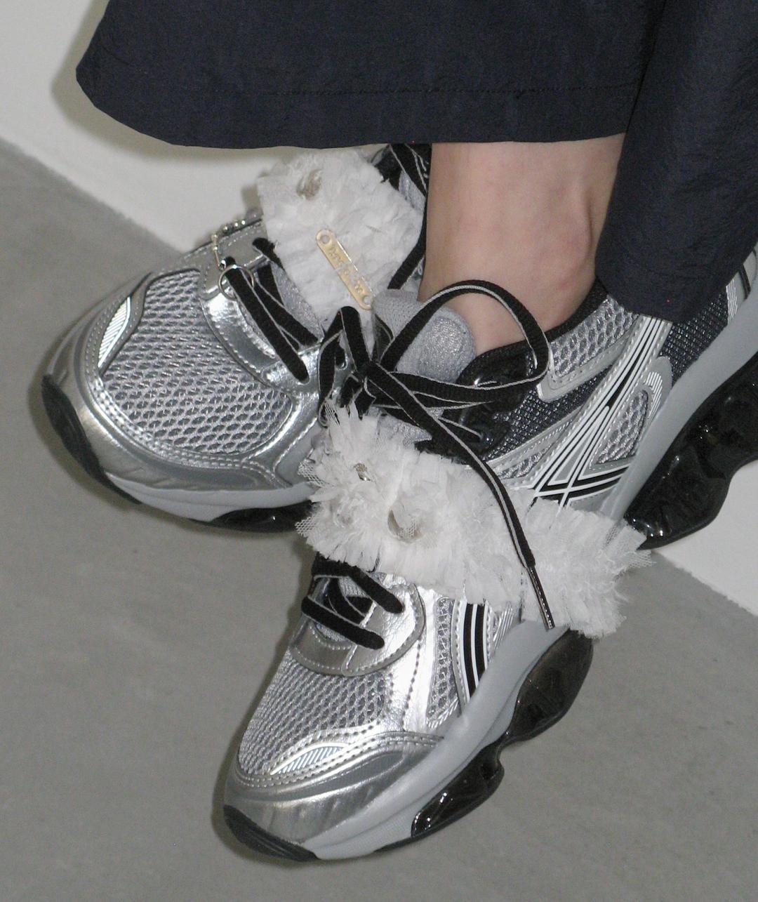 Ruffled Lace Shoes Band [Off White]
