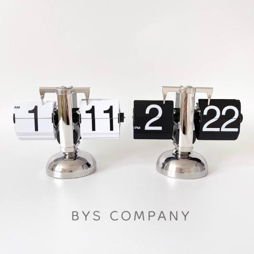 바이에스컴퍼니 레트로 플립 인테리어 탁상시계