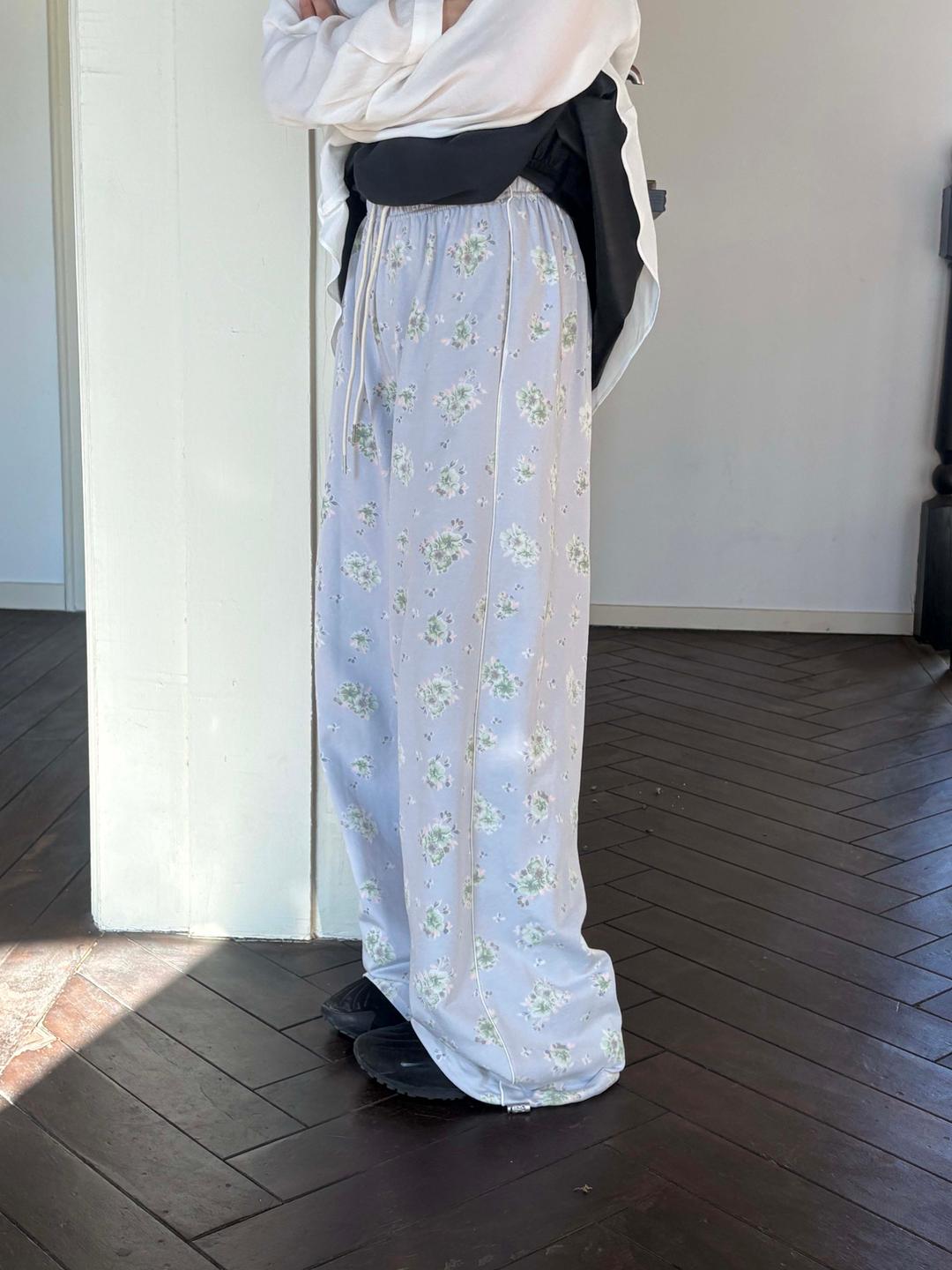 2way big flower pants (2color)