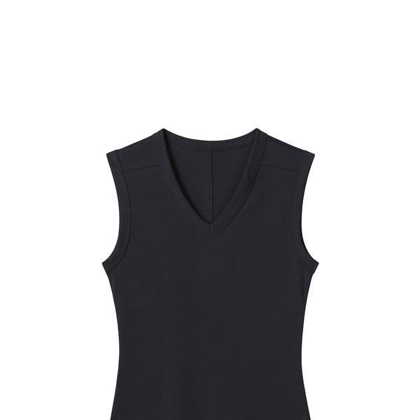 Seam V-neck Sleeveless Top - black / 4월 1일 출고