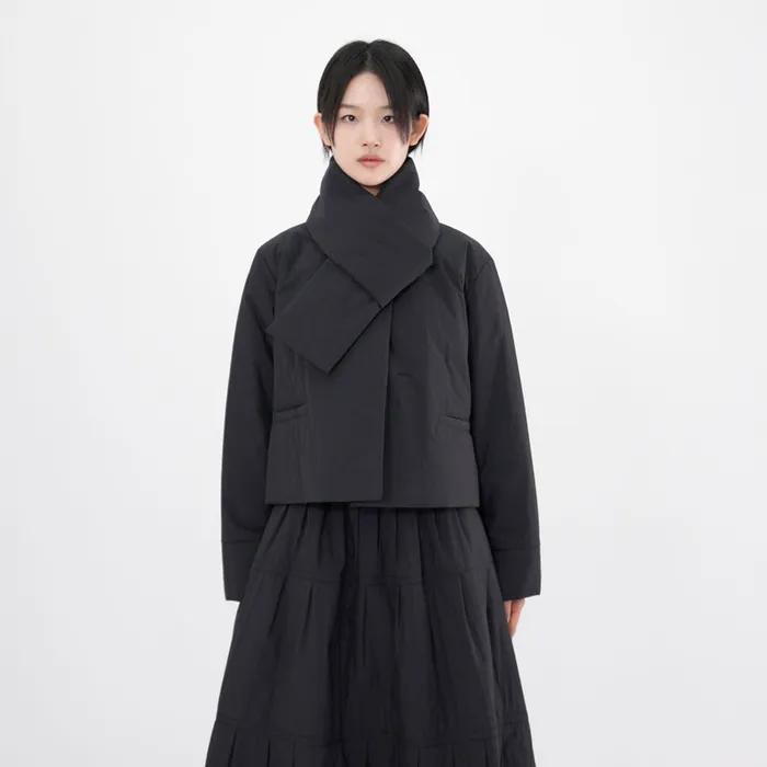 button padding jacket (BLACK)