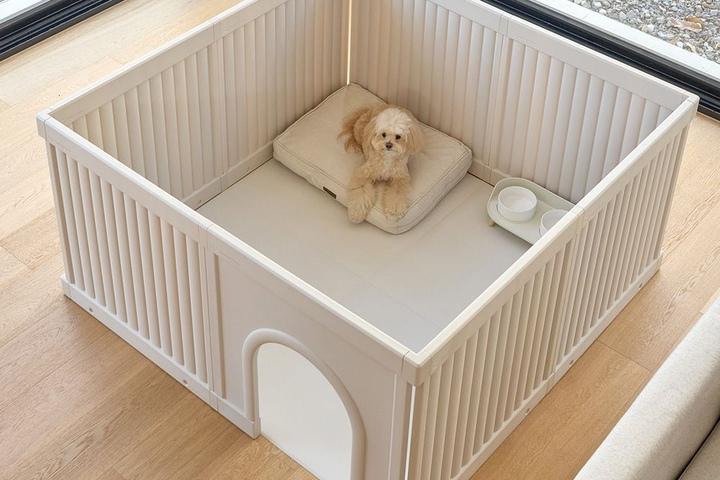 올 블라인드 펫도어 확장형 펫룸 디럭스 강아지 울타리