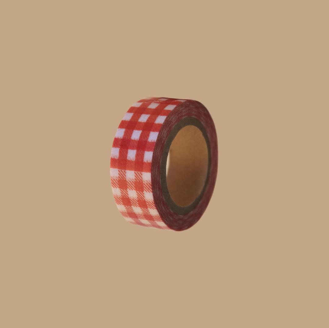 Masking tape - Vintage red check