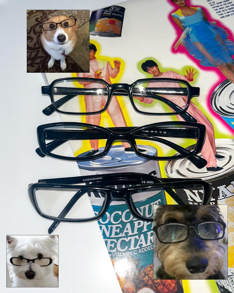 [중고] 긱시크 심플 블랙 빈티지 뿔테안경